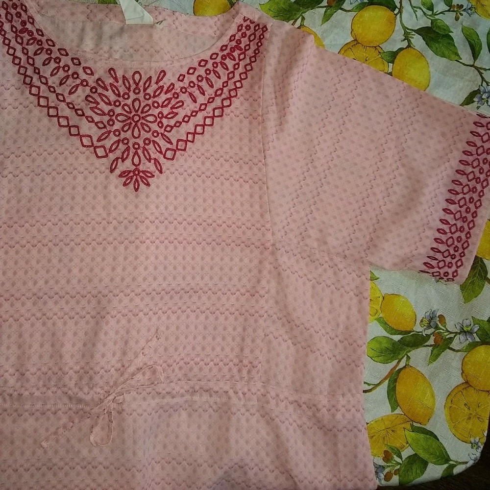 One September anthropolige boho mesh tunic